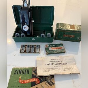 Vintage Singer buttonholer attachment kit